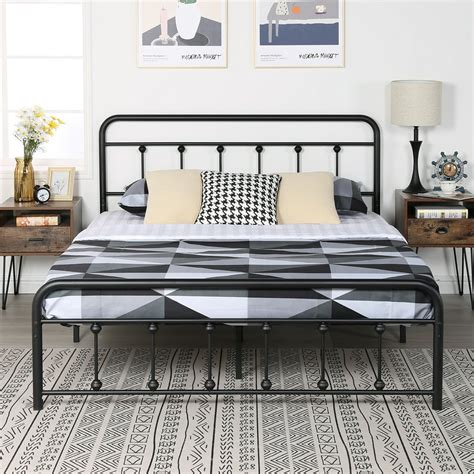 metal bed frame for queen box spring with hooks|inexpensive queen size box spring.